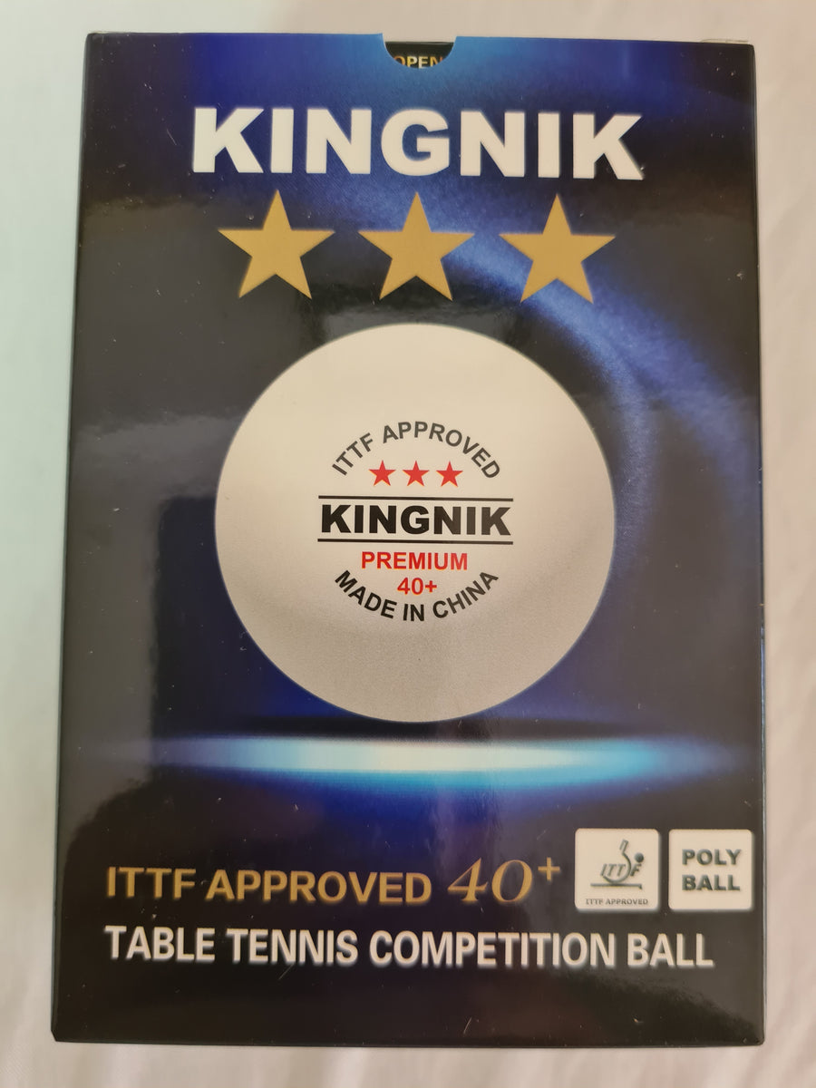 Kingnik 3* ITTF approved competition table tennis balls (Pack of 6