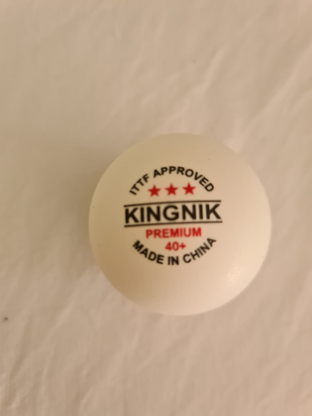 Kingnik 3* ITTF approved competition table tennis balls (Pack of 6)